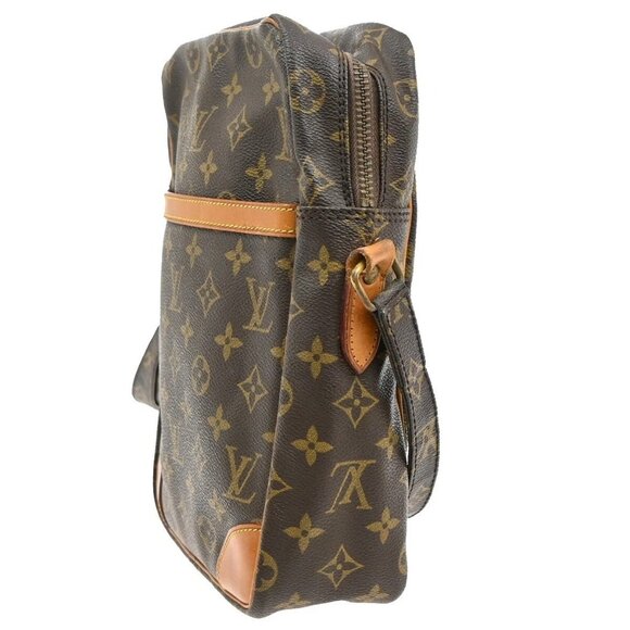 LOUIS VUITTON Logo Danube MM Shoulder Bag Monogram Leather Brown M45264 37EE867 - Picture 2 of 16